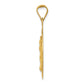 14K Yellow Gold Circle Corpus Pendant extra large - angle view