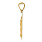 14K Yellow Gold Circle Corpus Pendant large - angle view