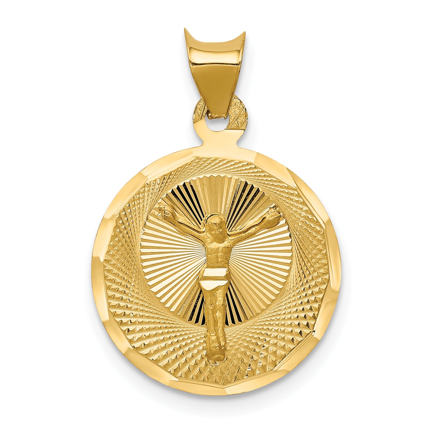 14K Yellow Gold Circle Corpus Pendant medium - main view