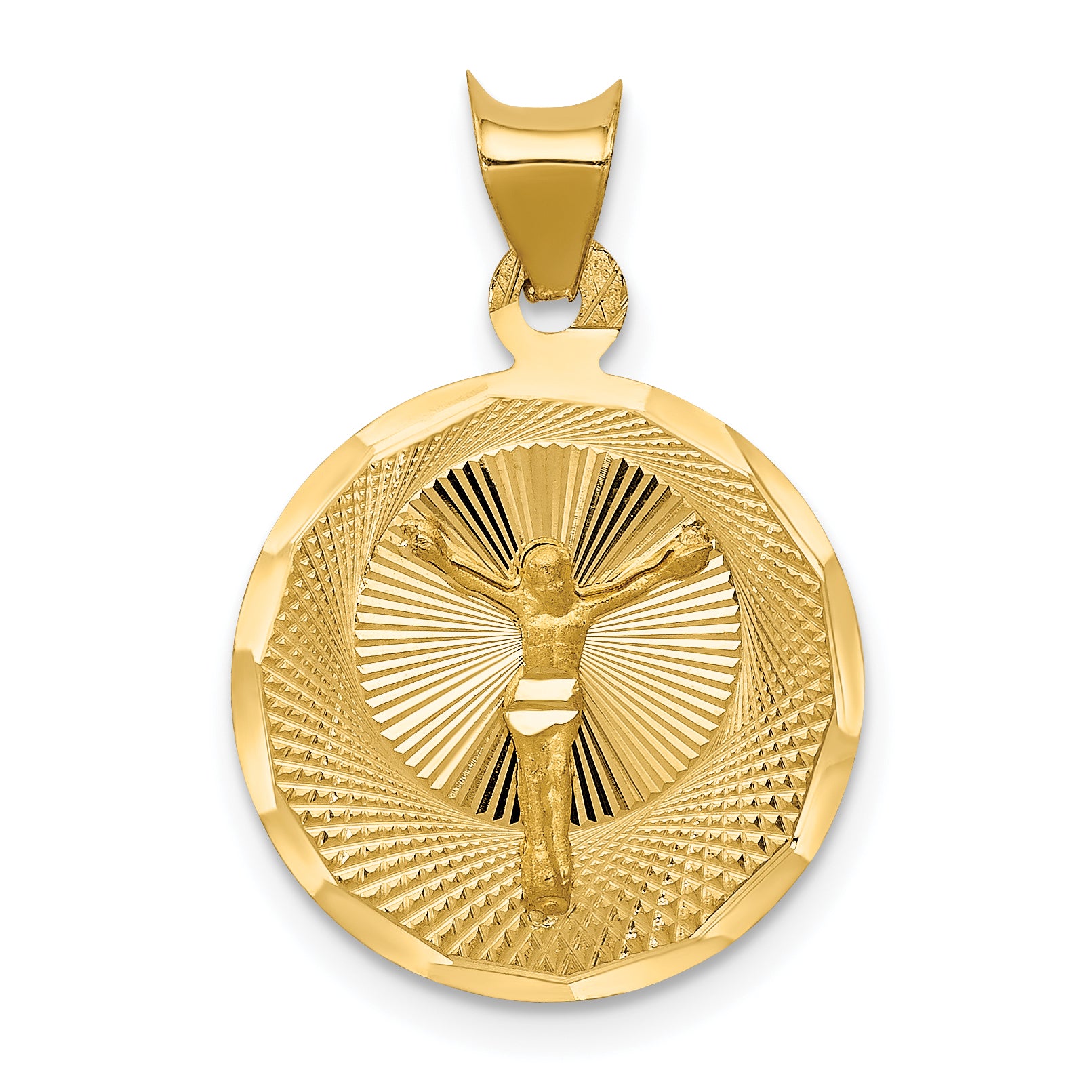 14K Yellow Gold Circle Corpus Pendant medium - main view