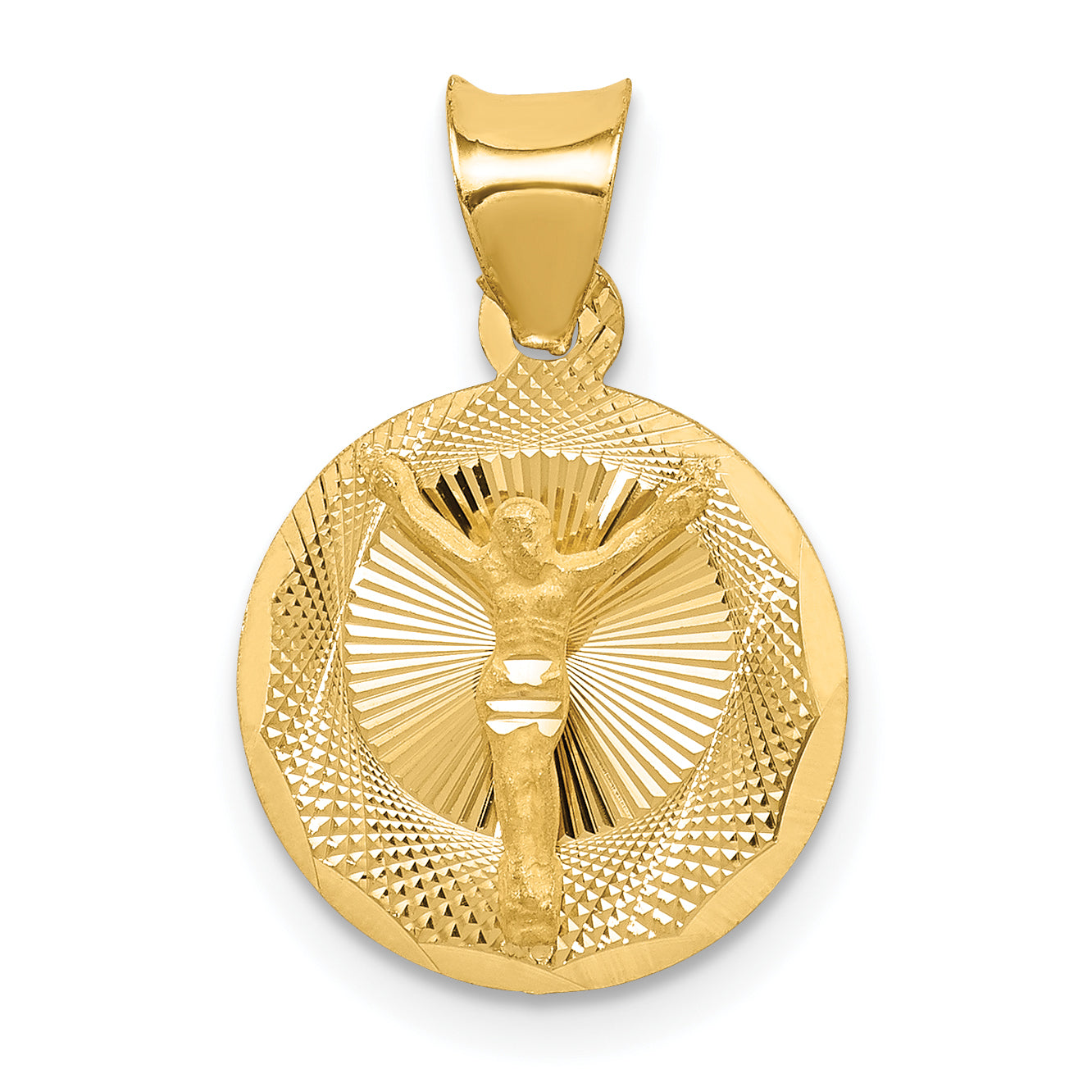 14K Yellow Gold Circle Corpus Pendant small - main view