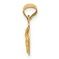 14K Yellow Gold Circle Corpus Pendant - angle view