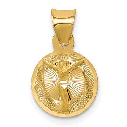 14K Yellow Gold Circle Corpus Pendant extra small - main view
