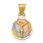 14K Yellow and Rhodium Circle Corpus Pendant small - main view