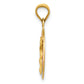 14K Yellow and Rhodium Circle Corpus Pendant large - angle view