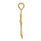14K gold filigree cross pendant alternate view - K6273