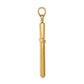 14K hollow diamond-cut cross pendant alternate view, large - K6395