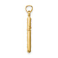 14K hollow diamond-cut cross pendant alternate view, medium - K6402