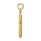 14K hollow diamond-cut cross pendant alternate view - K6403