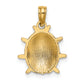 3D 14K gold enamel ladybug charm detail view