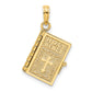 14K Gold 3D Moveable Holy Bible Pendant - main view
