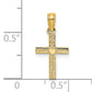 14K gold cross with heart charm dimensions - K8367