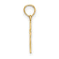 14K Yellow Gold mini flower cross charm – alternate view