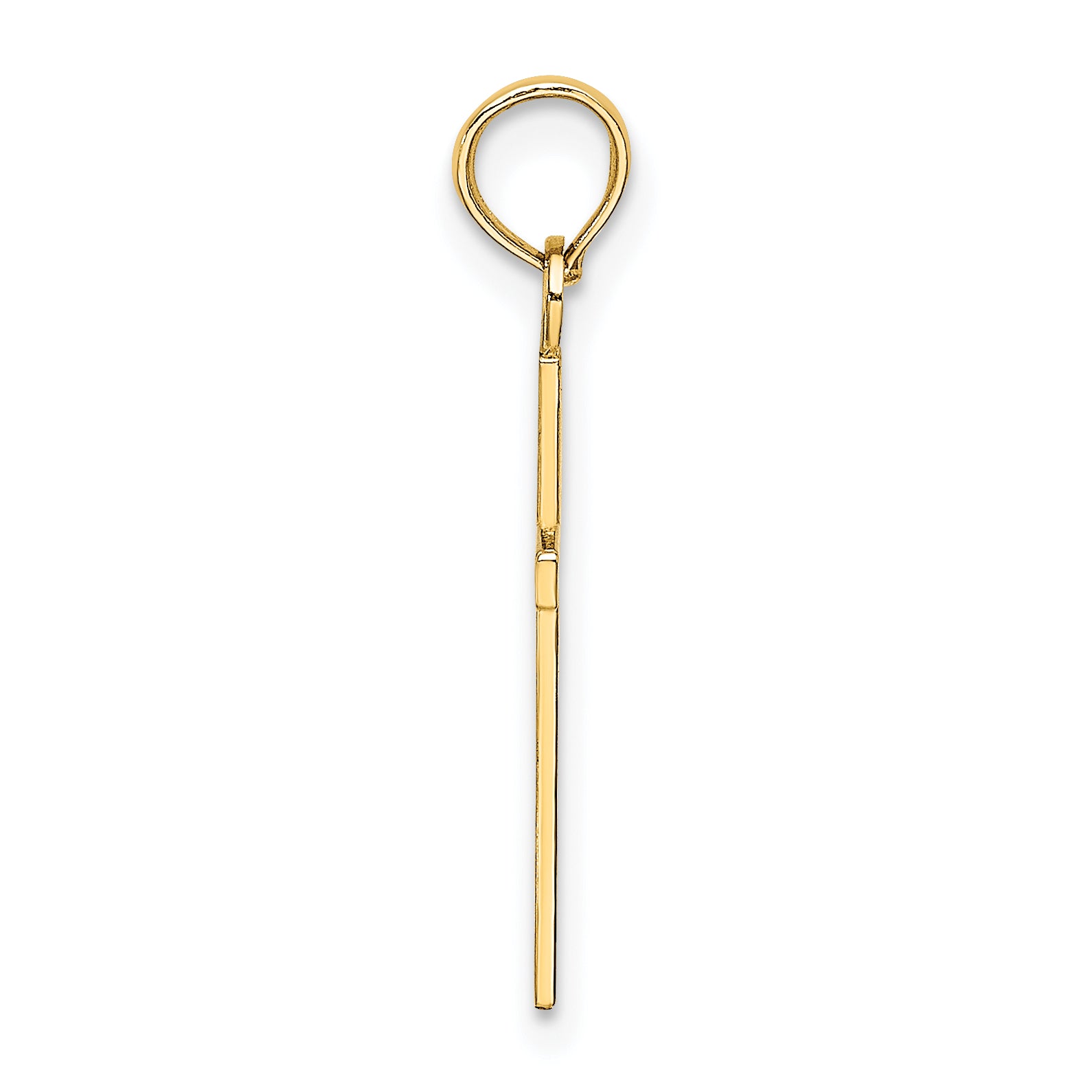 14K gold small Latin cross charm alternate view - K8410