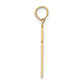 14K gold small Latin cross charm alternate view - K8410