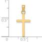 14K gold small Latin cross charm dimensions - K8410