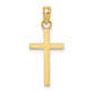 14K yellow gold polished small Latin cross charm - K8410