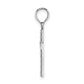 14K white gold beaded polished cross charm alternate view - K8548W