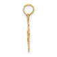 14K Gold Mini Crucifix Pendant - angle view
