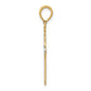 14K Yellow Gold & Rhodium diamond-cut cross pendant – alternate view