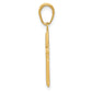 14K Yellow Gold Small Reversible Cross Pendant angle view