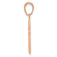14K Rose Gold Small Reversible Cross Pendant angle view