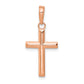 14K Rose Gold Small Reversible Cross Pendant