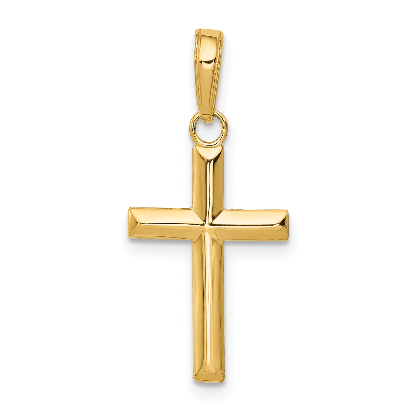 14K Yellow Gold Small Reversible Cross Pendant