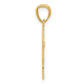 14K yellow gold satin diamond-cut cross pendant – alternate view