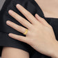 14K gold nugget ring detail