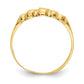 14K gold nugget ring, angled view