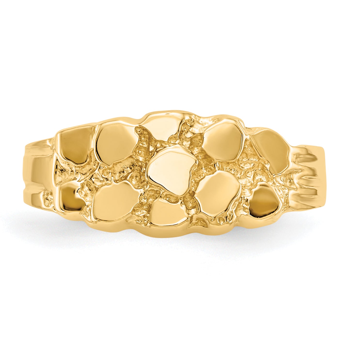 14K Yellow Gold Nugget Ring NR11 detail