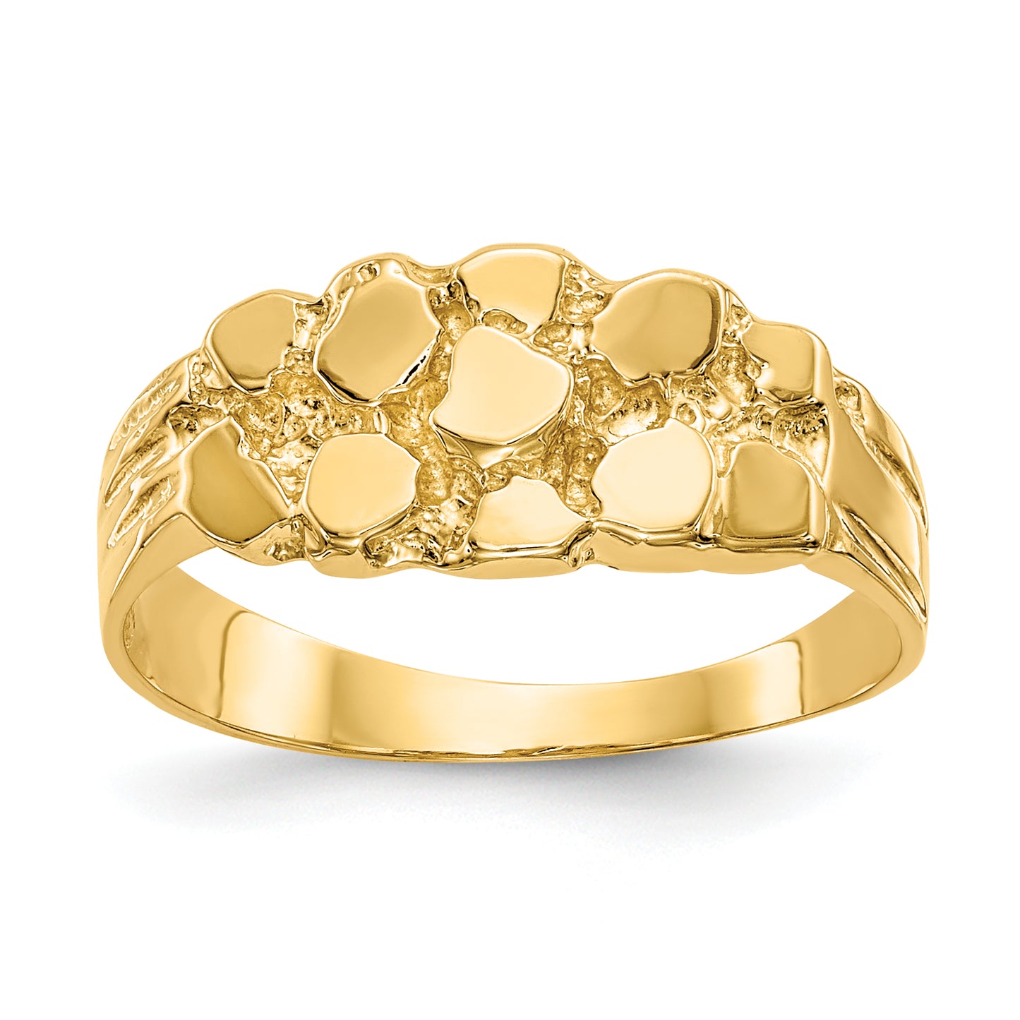 14K yellow gold nugget ring