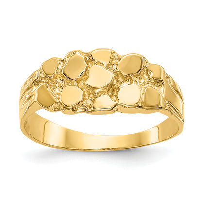 14K yellow gold nugget ring