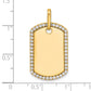 14K gold personalized diamond dog tag pendant dimensions - PM9845-055-YA