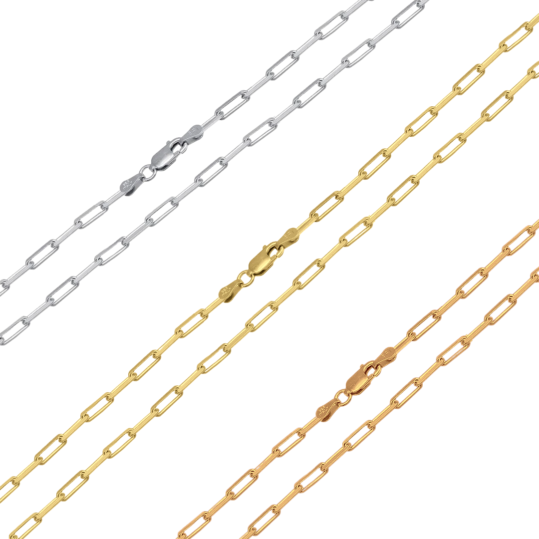 Gold Plated Sterling Silver Paper Clip Chain – view 3