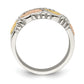 Black Hills Gold Sterling Silver Leaves Ring - angle view