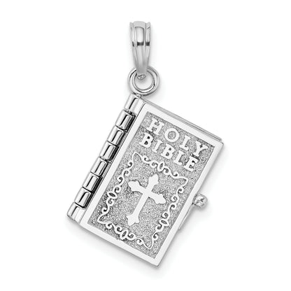 Sterling Silver Moveable Lord's Prayer Bible Pendant - main view