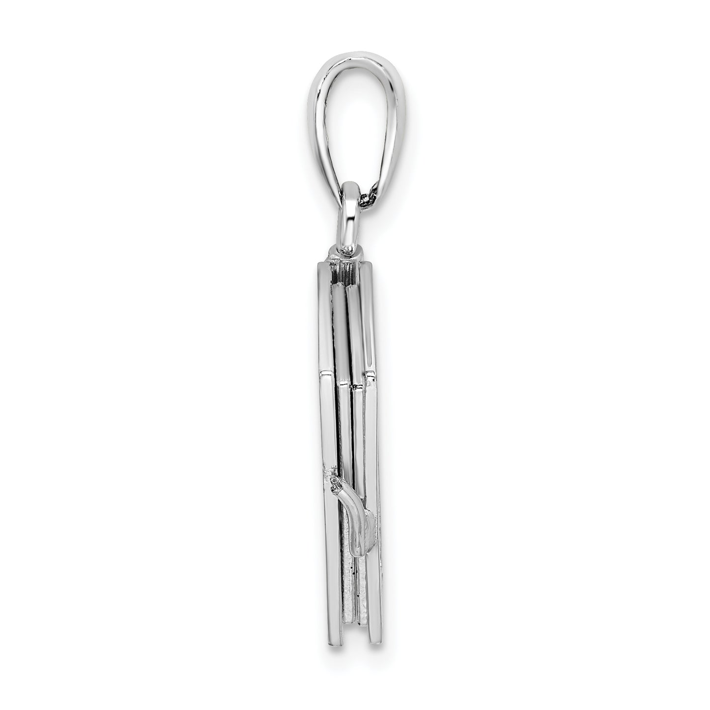 Sterling Silver Bible Pendant open - angle view