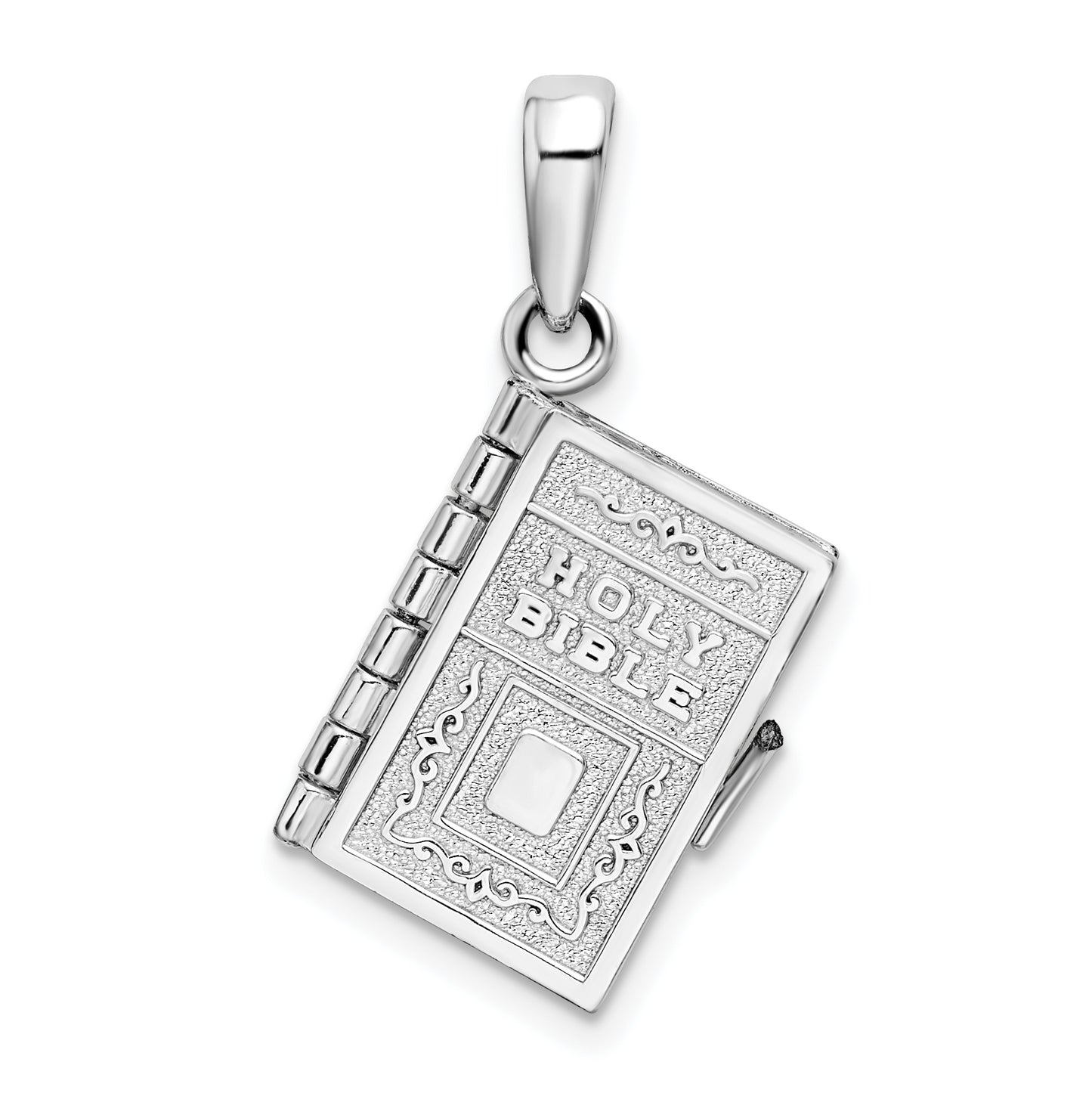 De-Ani Sterling Silver Moveable 3D Lord's Prayer Bible Pendant - main view