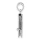 Silver and 14K Gold Two-Tone Bible Pendant open - angle view