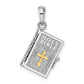 Silver and 14K Gold Two-Tone Lord's Prayer Bible Pendant - main view