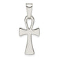 Sterling silver polished ankh cross pendant 36.6 mm - QC11132
