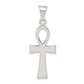 Sterling silver polished ankh cross pendant 35 mm - QC1911