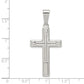Sterling Silver Cross Pendant dimension chart