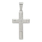 Sterling Silver Polished Cross Pendant - main view