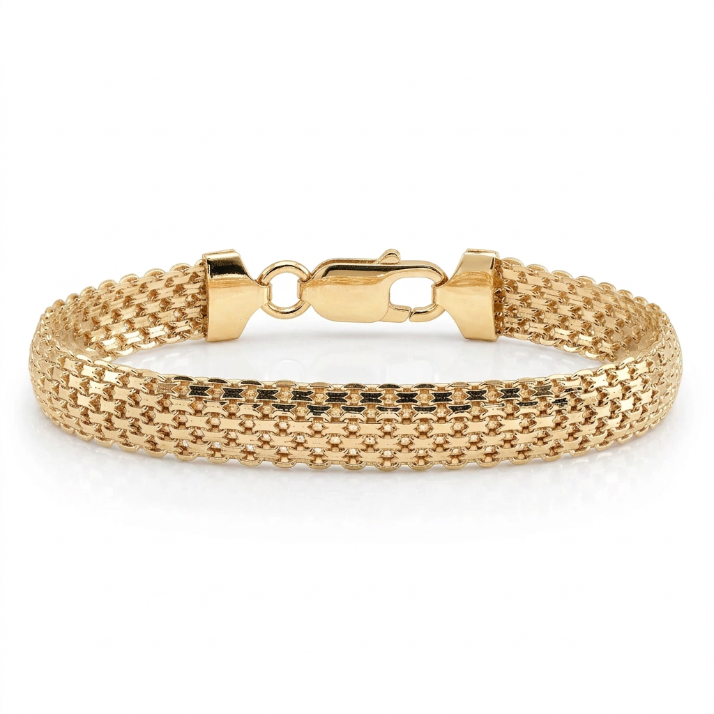 Yellow Gold Plated Sterling Silver Bismark Bracelet
