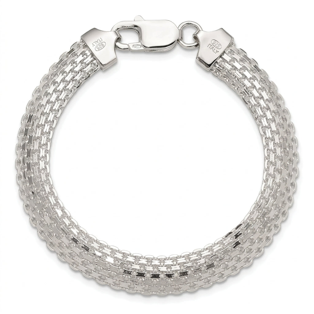 Sterling silver Bismark bracelet, 8.5 mm, additional view