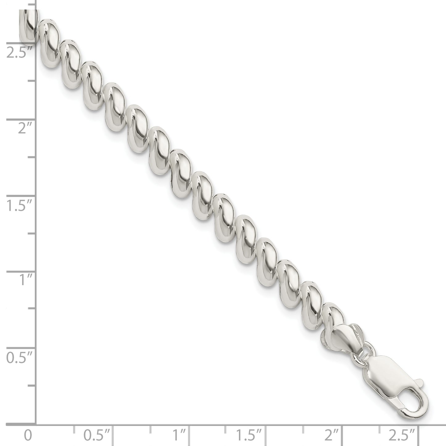 Sterling silver San Marco bracelet, 7 mm, additional view