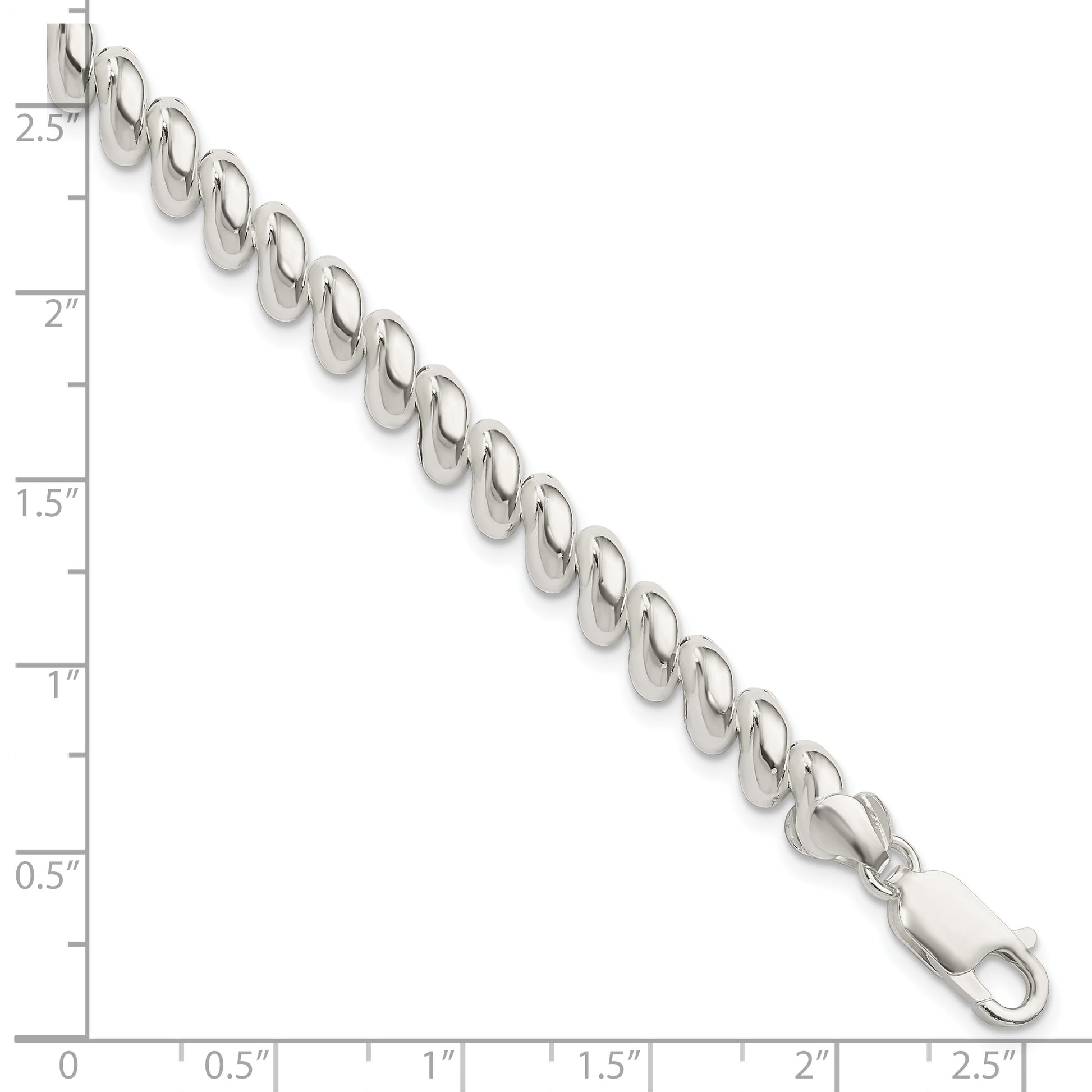 Sterling silver San Marco bracelet, 7 mm, additional view